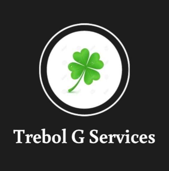 Trebol G services logo with a four leaf clover